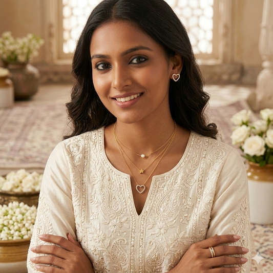 Shimmering beautiful leyered necklace combo for women and girls